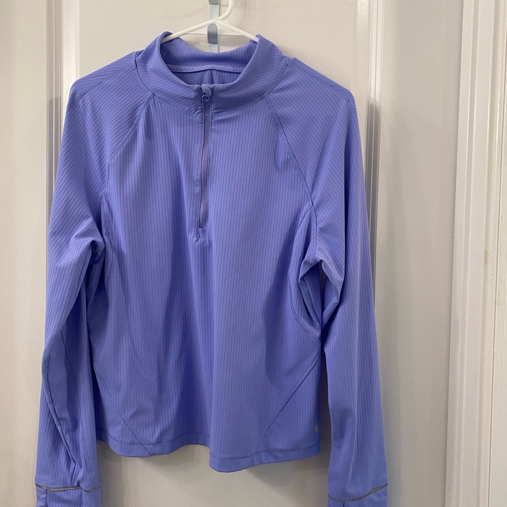 Layer 8 1/4 zip Activewear Top | Purple |Large